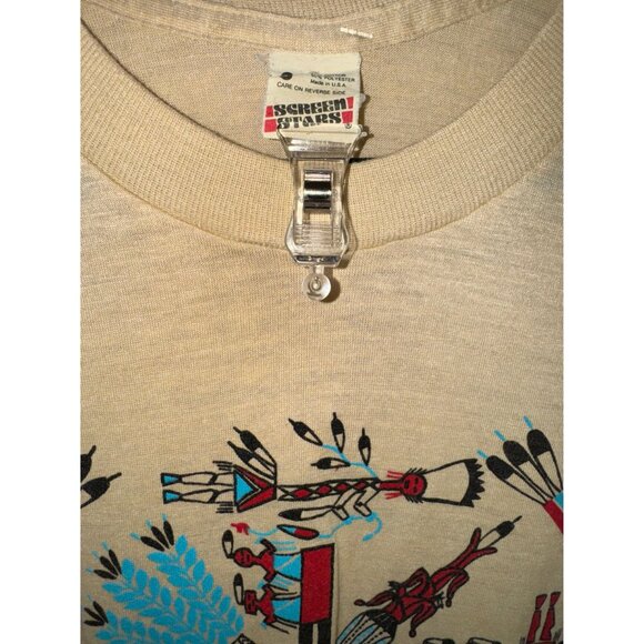 Vintage Taos Shirt Taos New Mexico Tourist Tee Natives 1980s - Picture 2 of 3